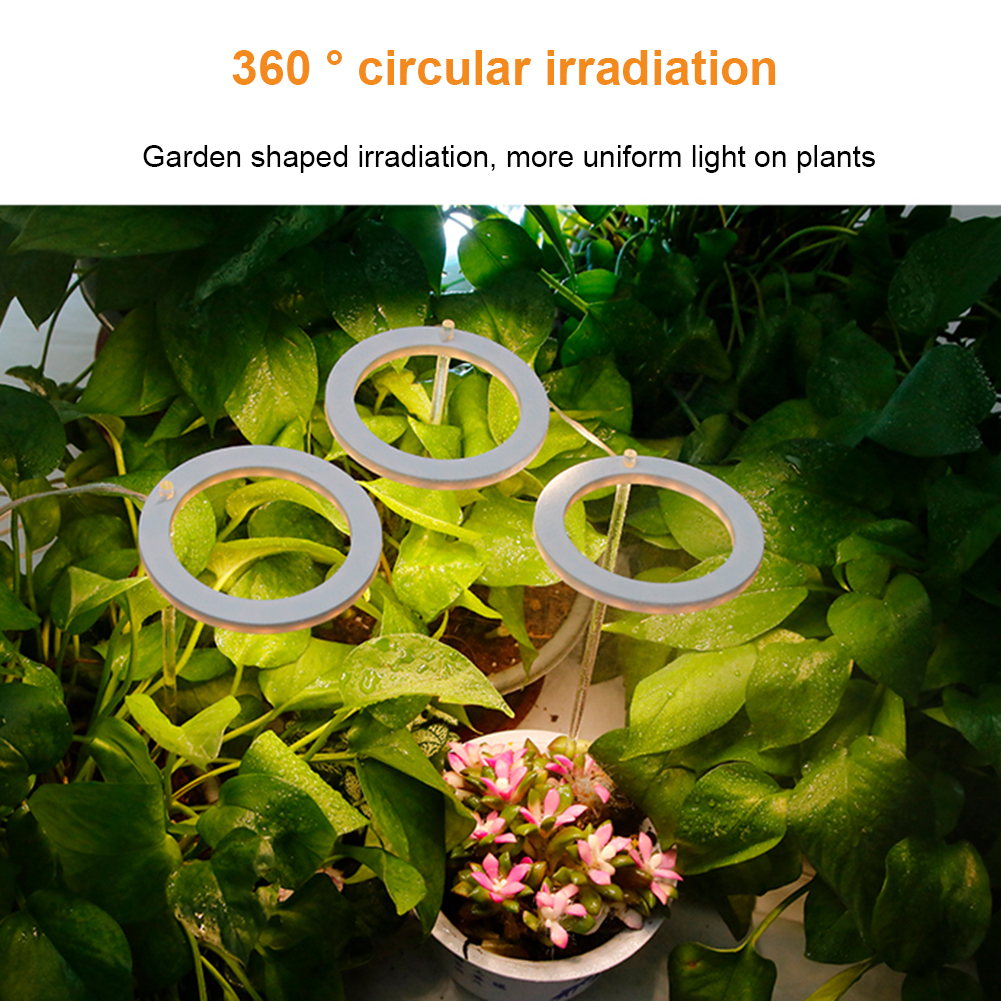 천사 반지 식물 성장 빛 햇빛 피토램프 USB 방수 보육 램프, 실내 식물 분재 꽃 모종 성장